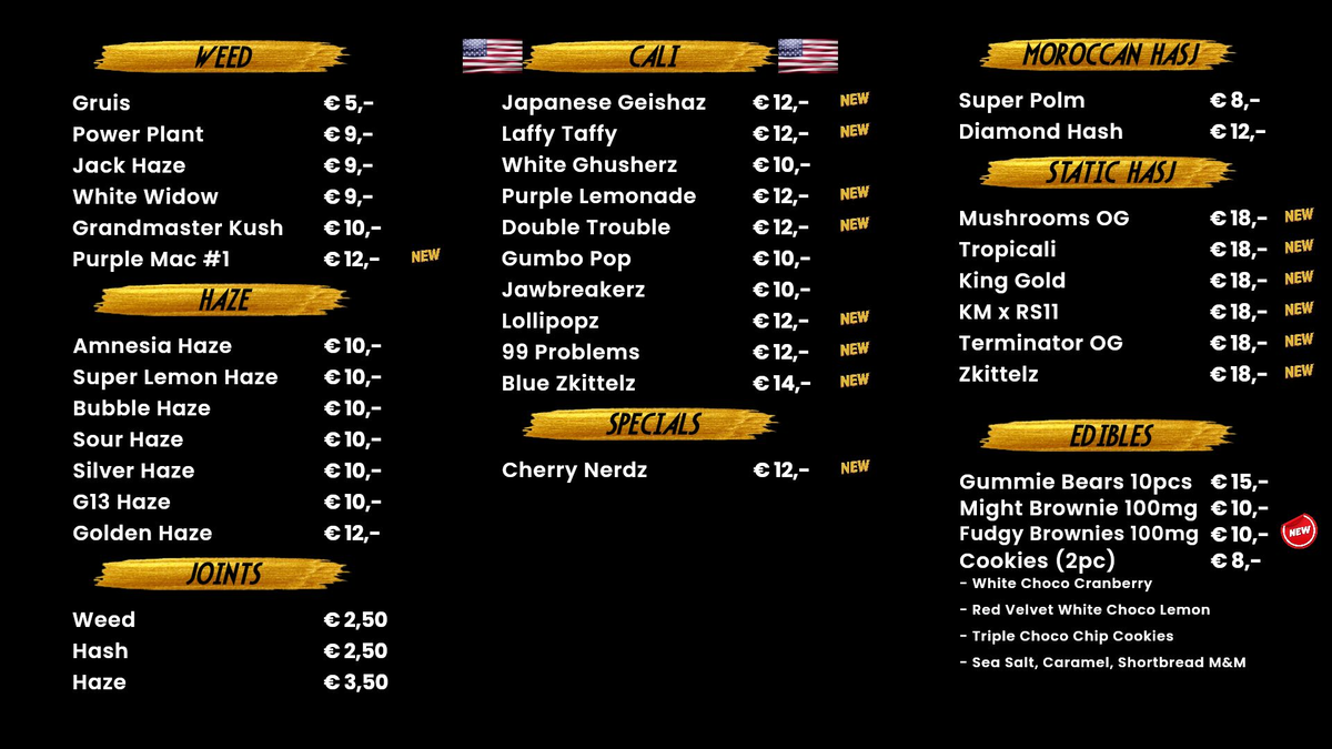 Menu bij Ras Elma