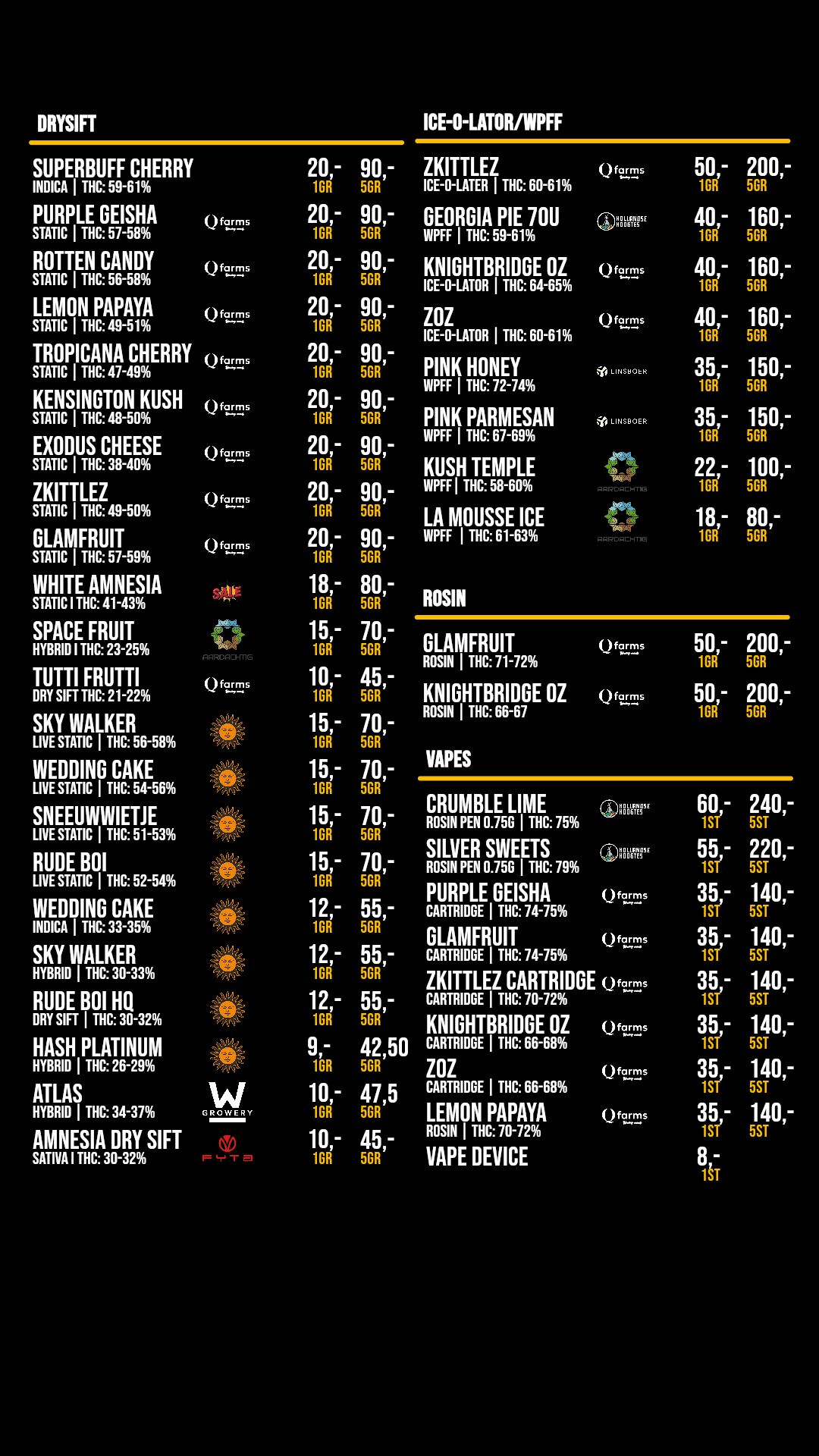 Menu bij Kunsje