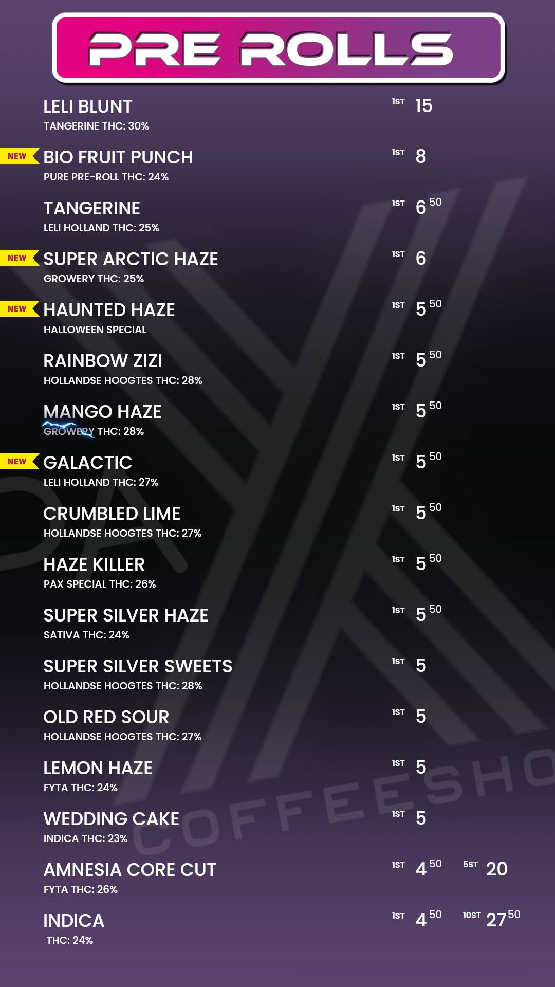 Menu bij Pax