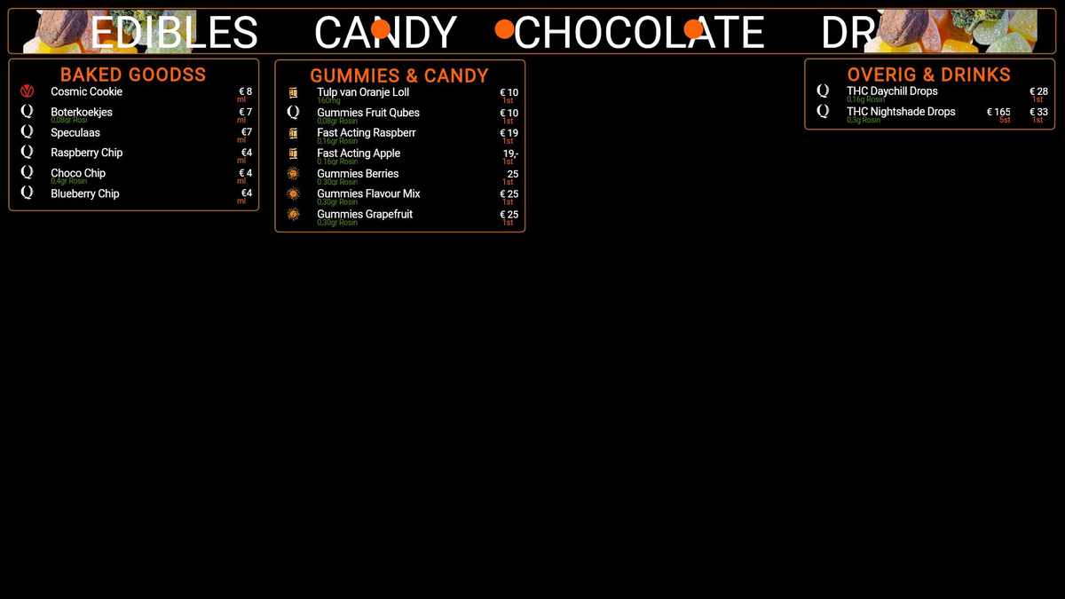 Menu bij Smokery by The Plug