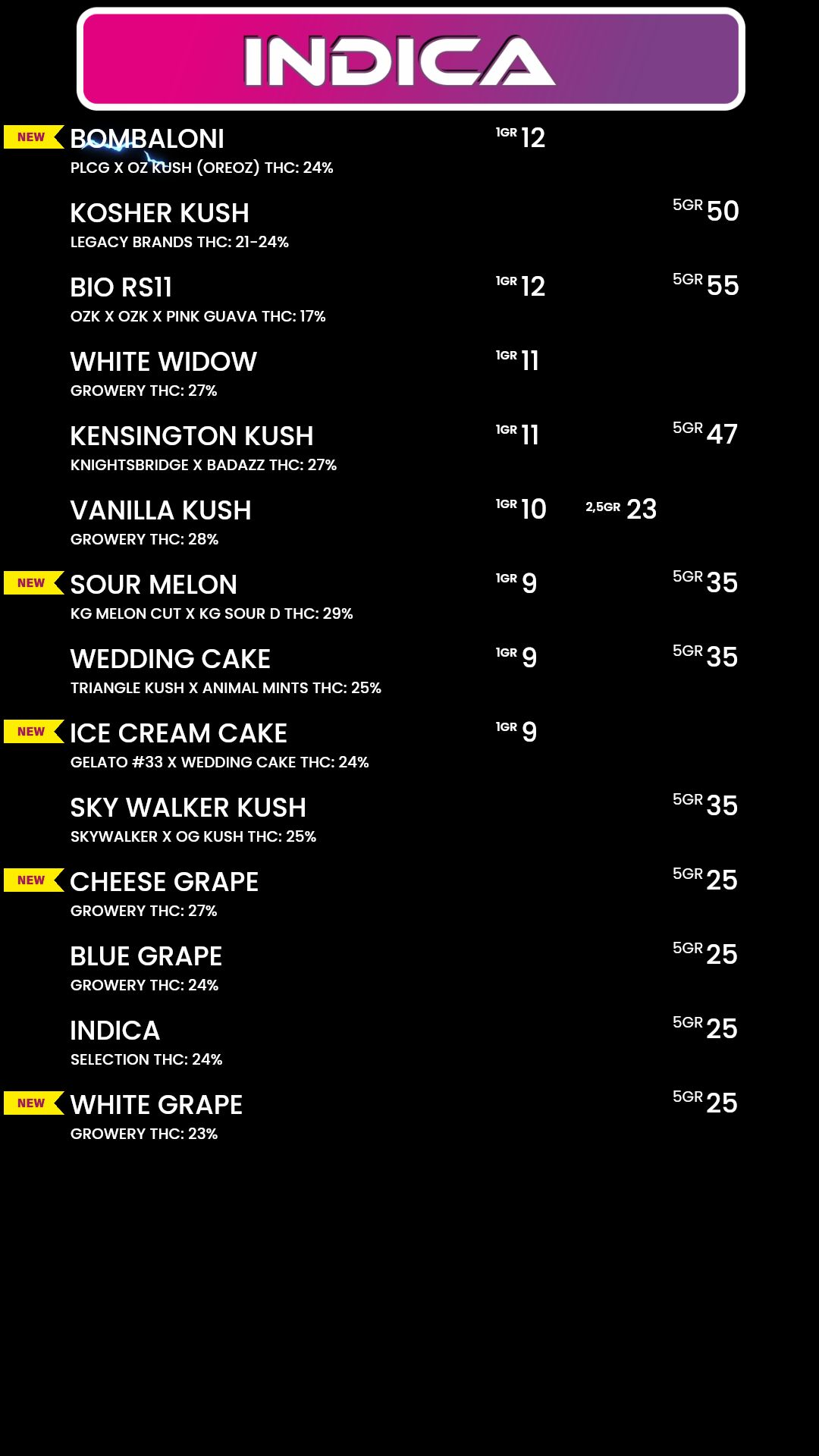 Menu bij Pax